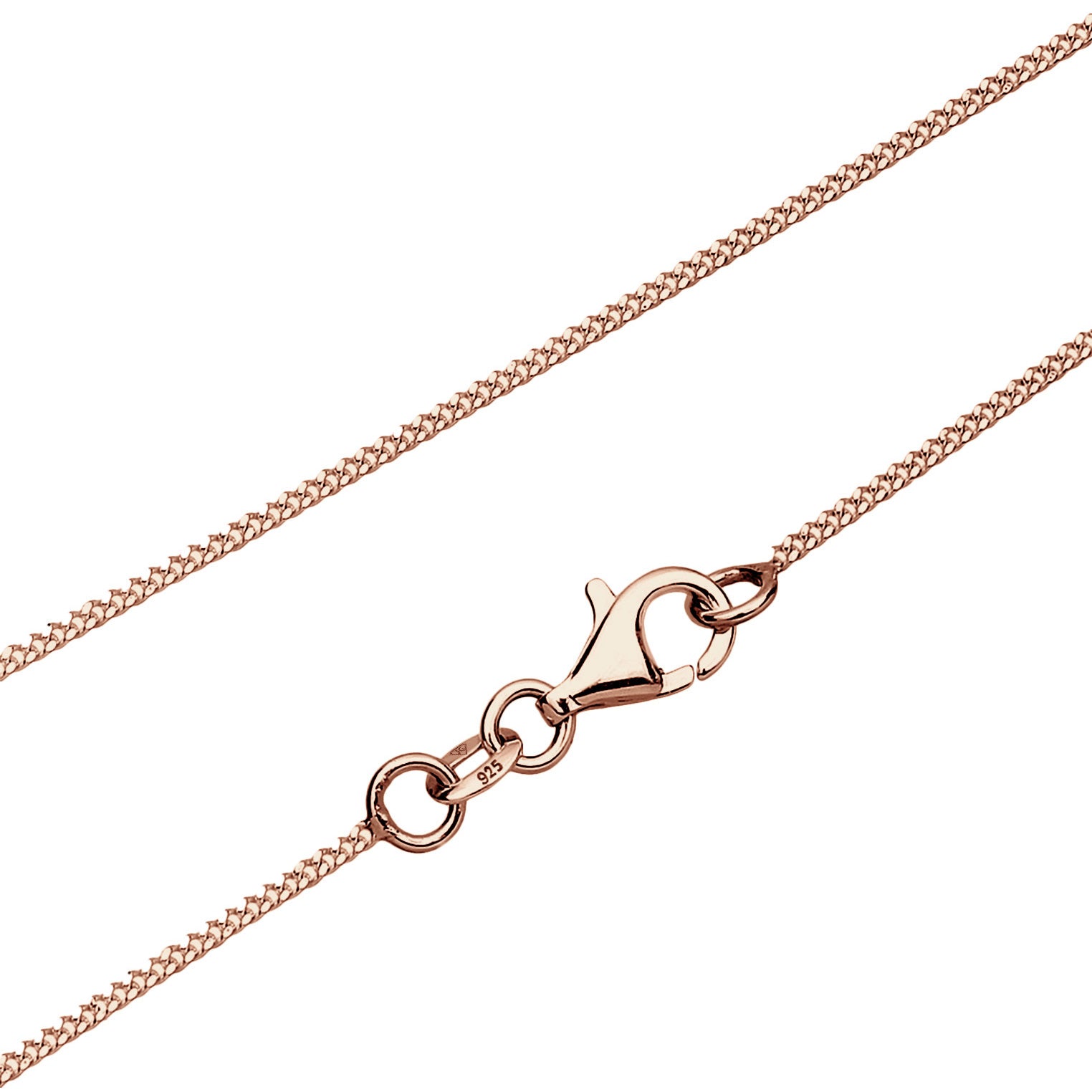 Roségold - Elli | Halskette Kreuz Anhänger | 925 Sterling Silber Rosévergoldet