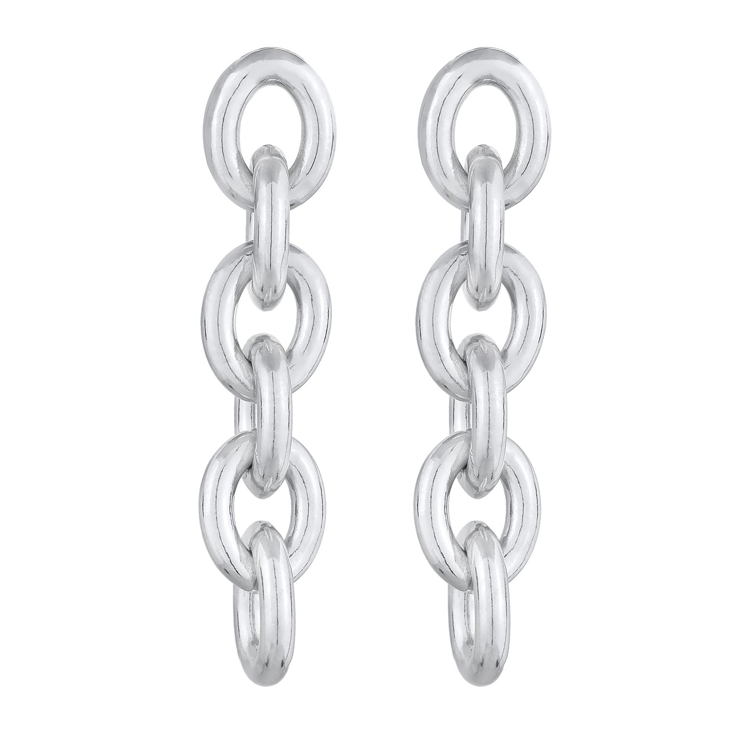 Silber - Elli | Ohrhänger Kettenglieder | 925er Sterling Silber