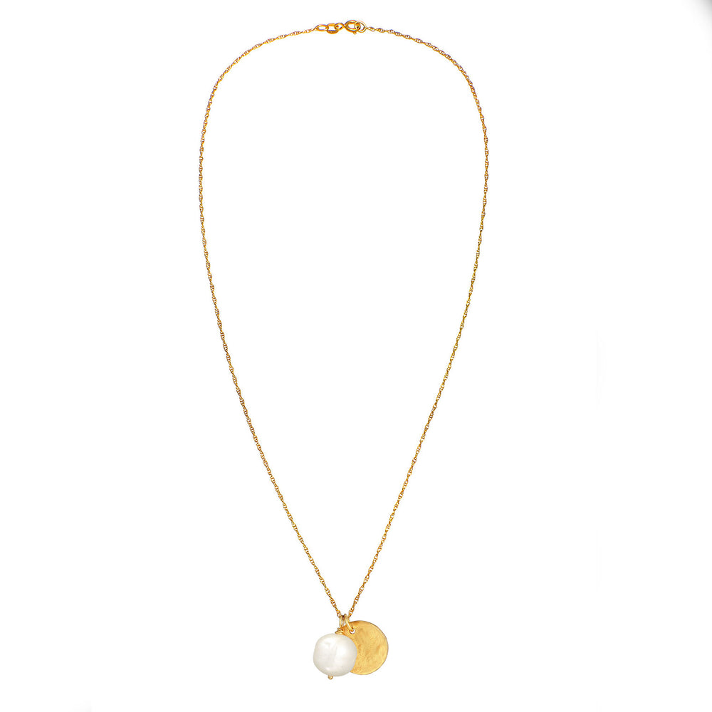 Necklace disc | freshwater cultured pearl