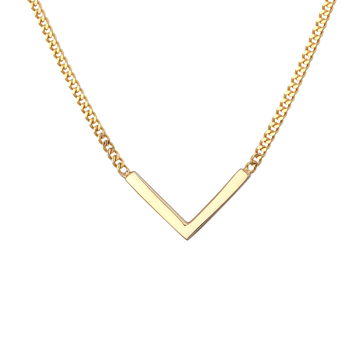 Gold - Elli PREMIUM | Halskette V-Form  | 925 Sterling Silber