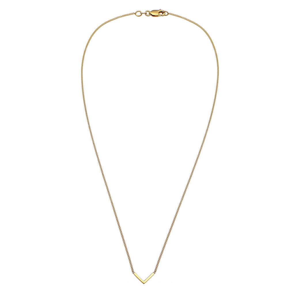 Gold - Elli PREMIUM | Halskette V-Form  | 925 Sterling Silber