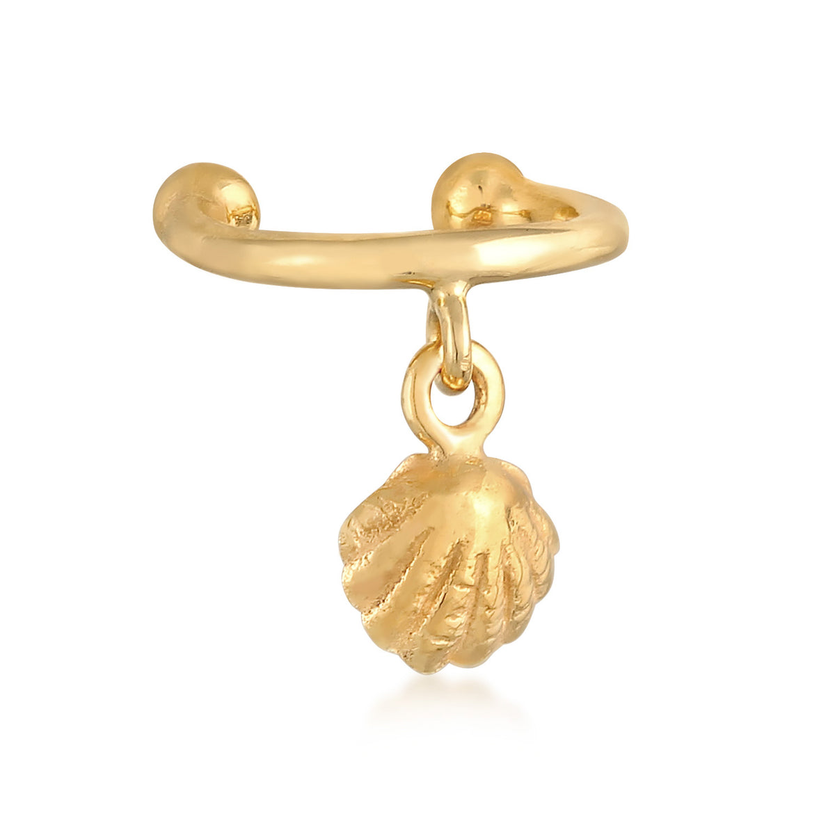 Gold - Elli | Earcuff Muschel | 925er Sterling Silber
