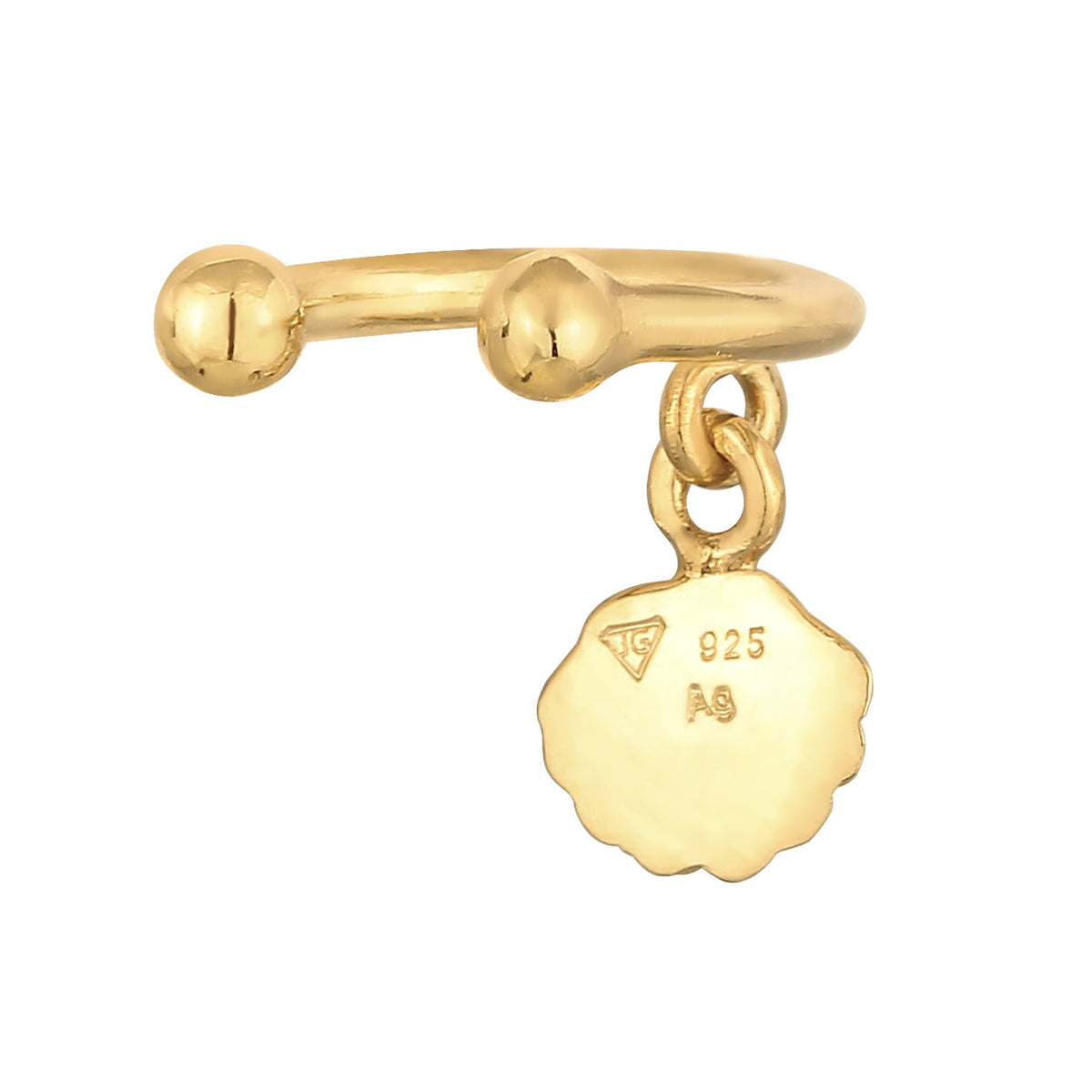 Gold - Elli | Earcuff Muschel | 925er Sterling Silber
