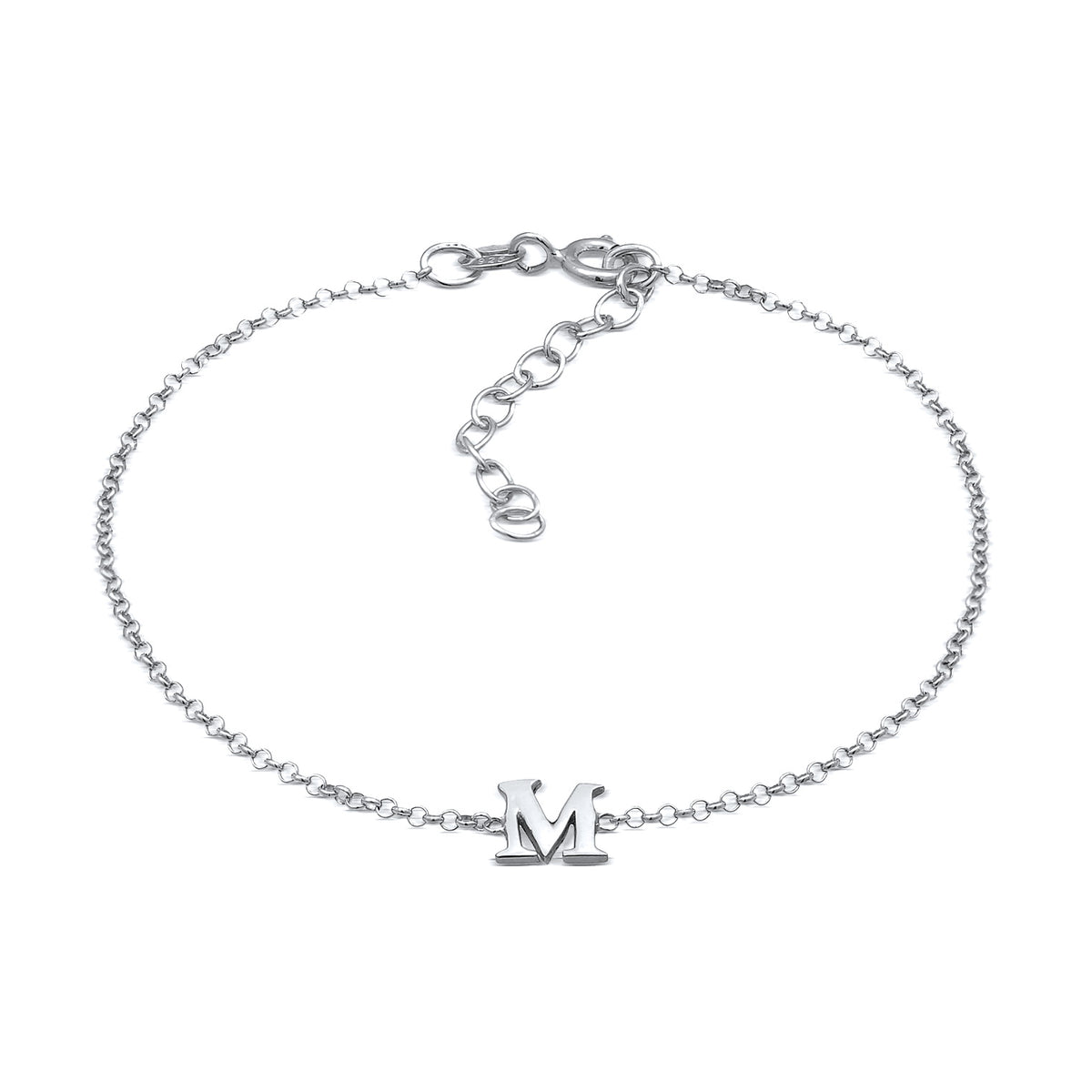 Silber - Elli | Armband Buchstabe M | 925er Sterling Silber