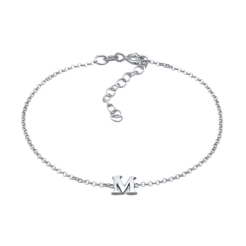 Silber - Elli | Armband Buchstabe M | 925er Sterling Silber