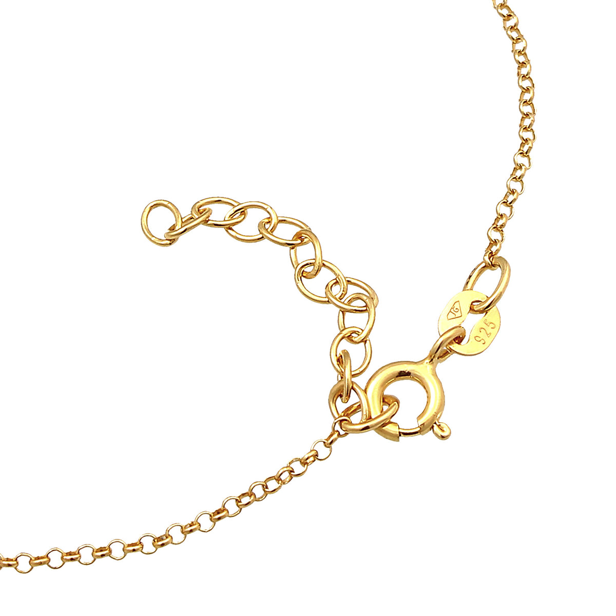 Gold - Elli | Armband Buchstabe M | 925er Sterling Silber Vergoldet