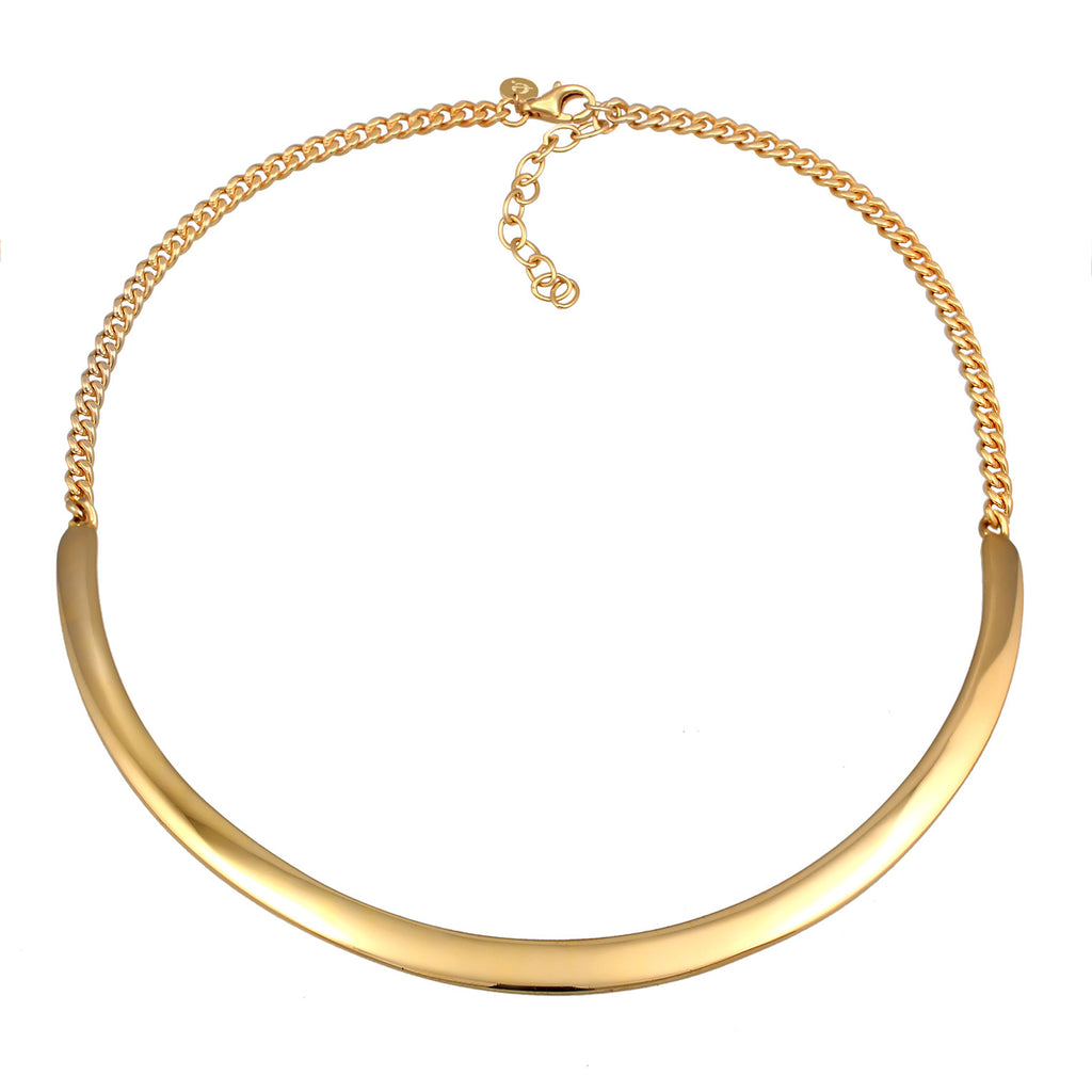 Gold - Elli PREMIUM | Halskette Reifen | 925 Sterling Silber