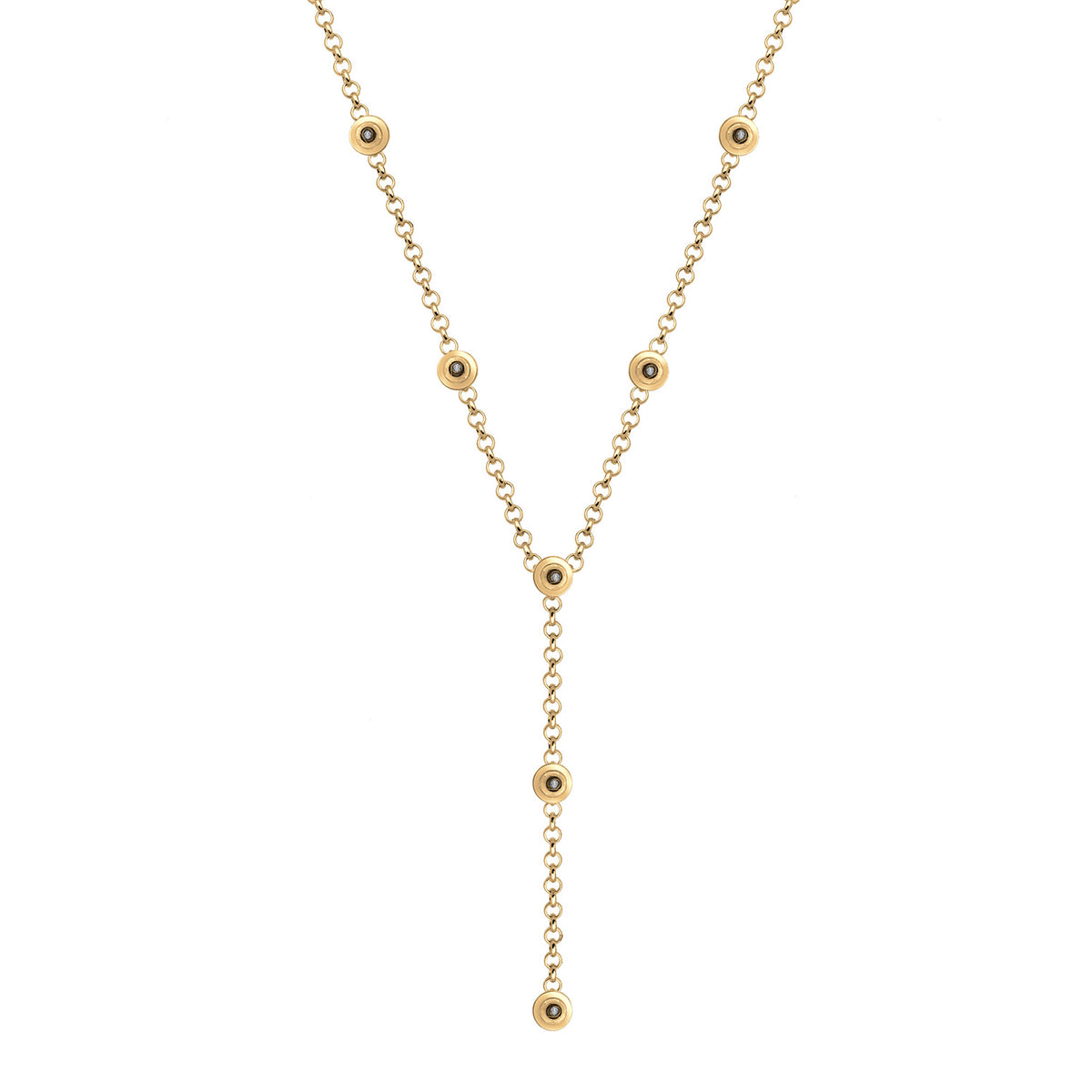 Gold - Elli | Y-Halskette | Mit Kristallen von Swarovski® (Weiß) | 925er Sterling Silber Vergoldet