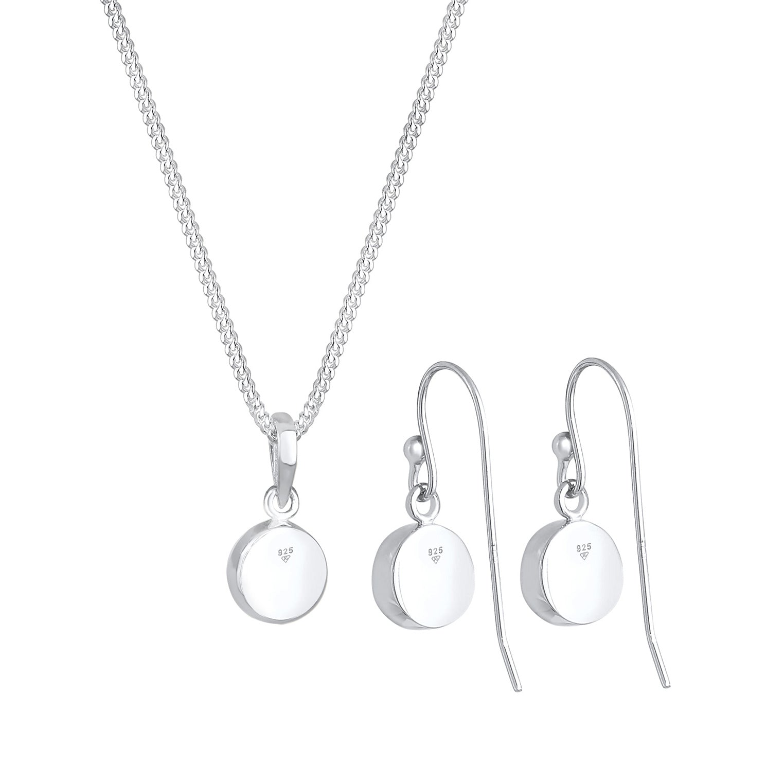 Silber - Elli | Schmuckset  | Mondstein (Weiß) | 925 Sterling Silber