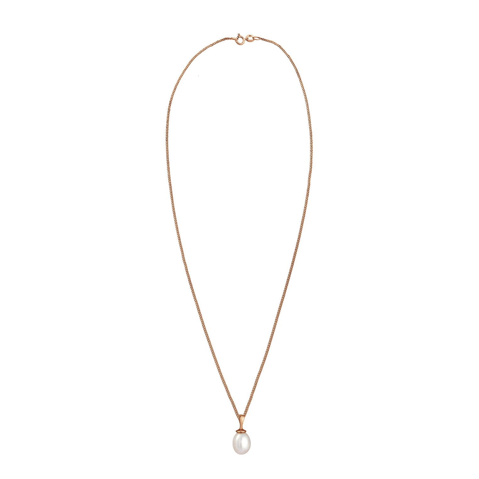Roségold - Elli | Halskette | Süßwasserperle | 925 Sterling Silber Rosévergoldet