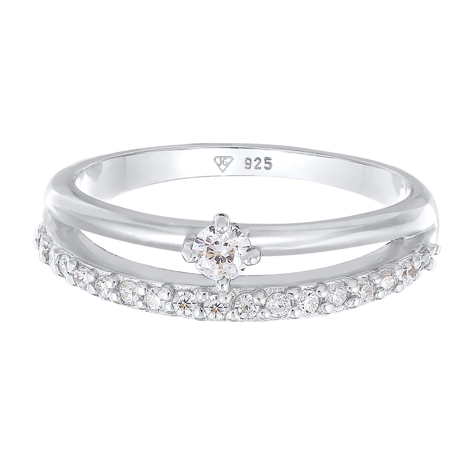 ring solitaire | Zirconia (White) Jewelry Elli –