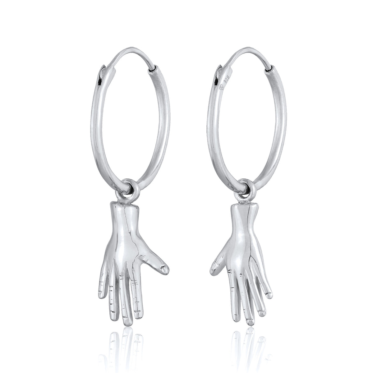 Silber - Elli | Ohrhänger Hände | 925er Sterling Silber