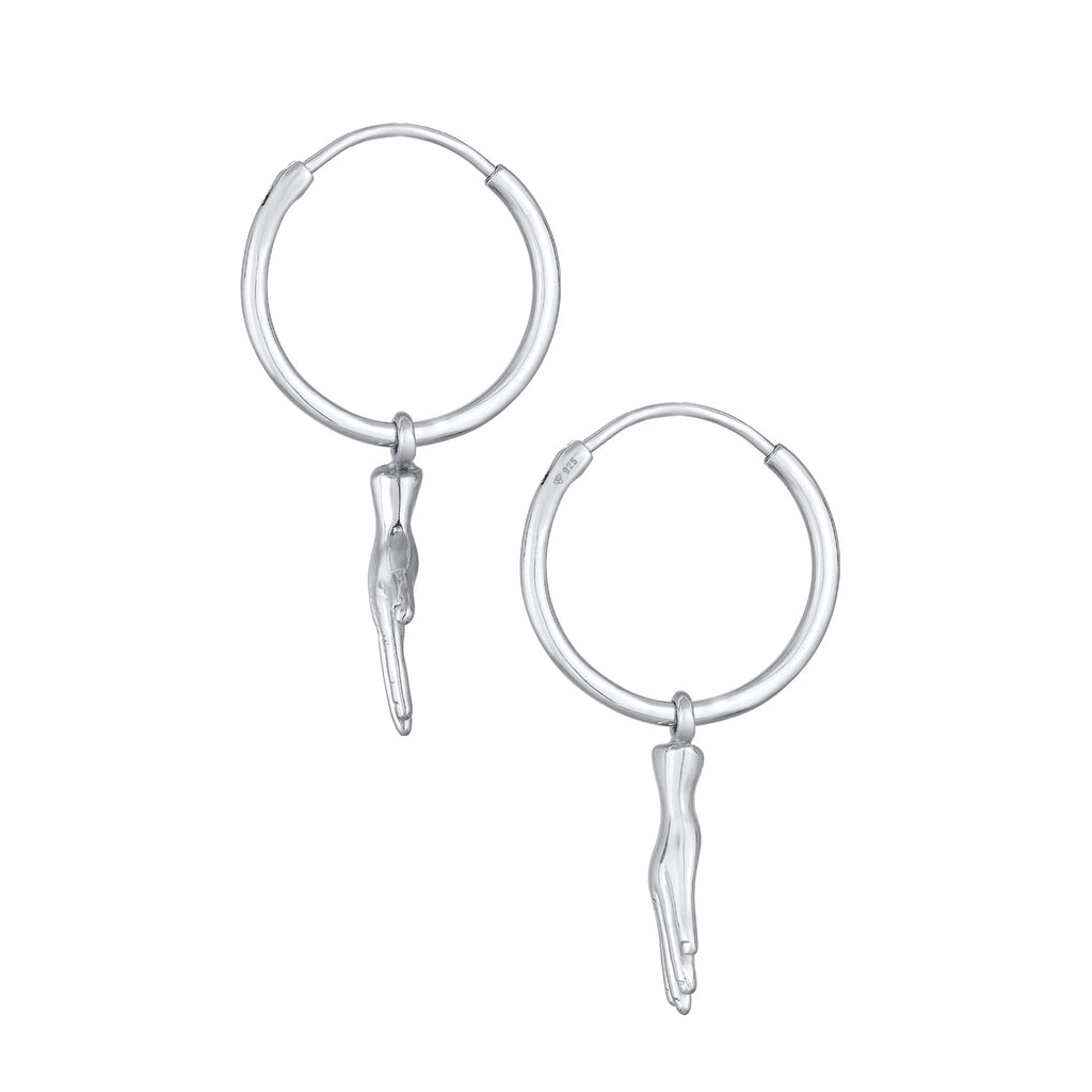 Silber - Elli | Ohrhänger Hände | 925er Sterling Silber