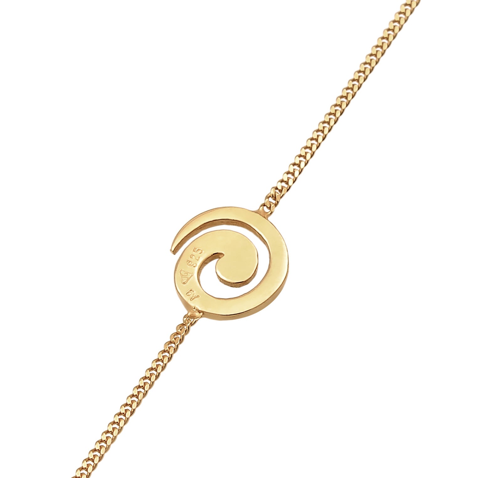 Gold - Elli | Armband Spirale | 925er Sterling Silber