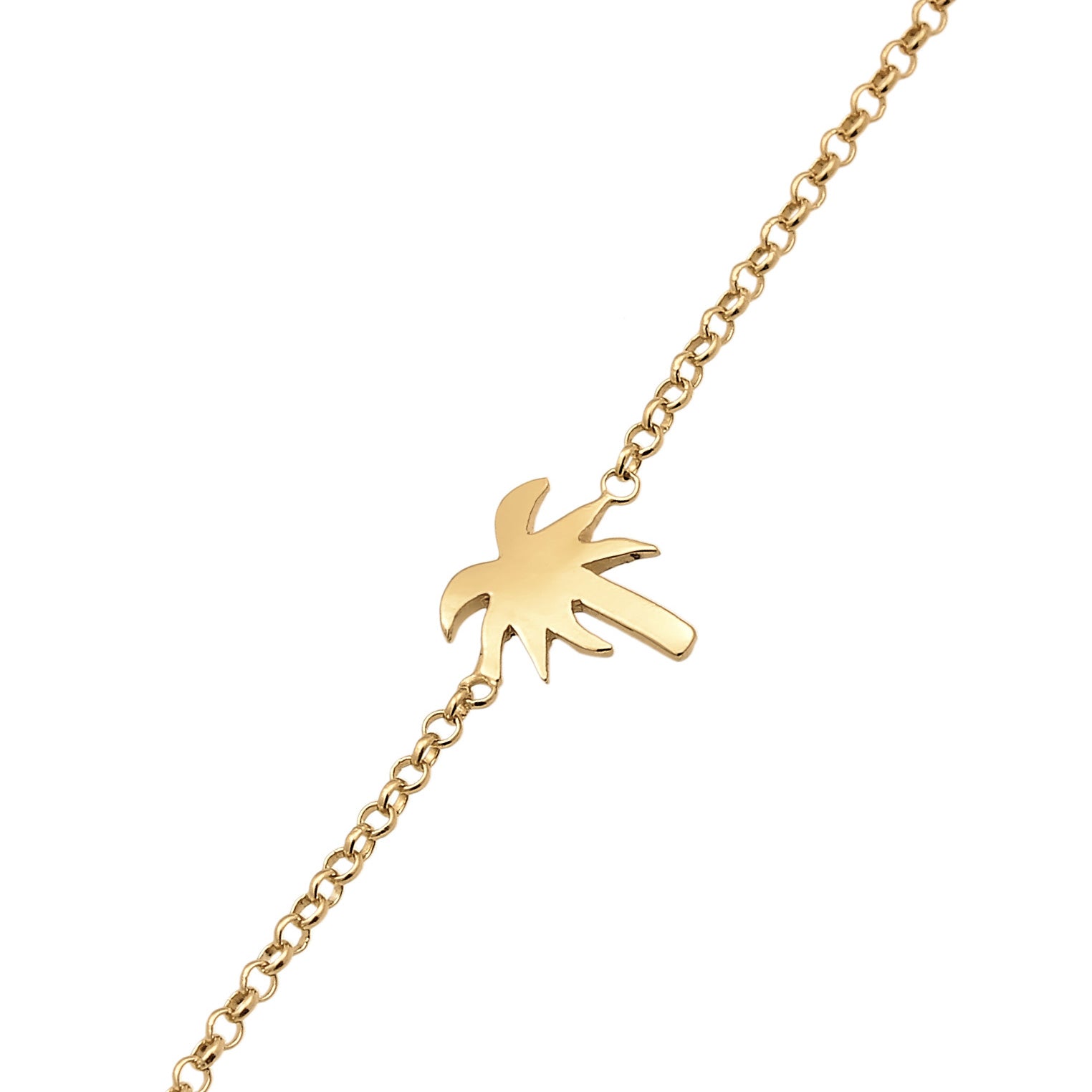 Gold - Elli | Armband Palme | 925er Sterling Silber Vergoldet