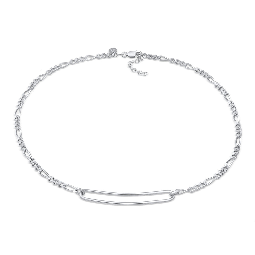Silber - Elli PREMIUM | Figaro Glied Oval Trend 925 Silber