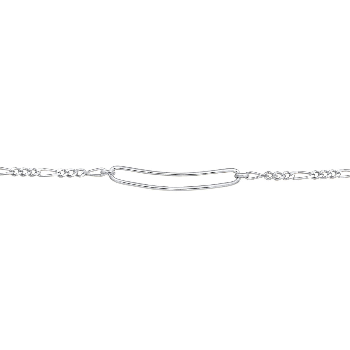 Silber - Elli PREMIUM | Figaro Glied Oval Trend 925 Silber
