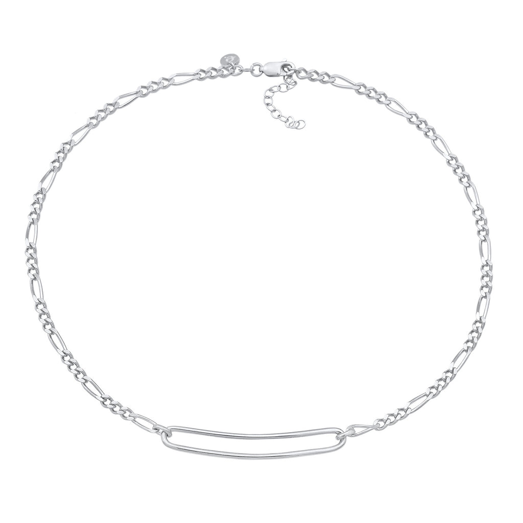 Silber - Elli PREMIUM | Figaro Glied Oval Trend 925 Silber