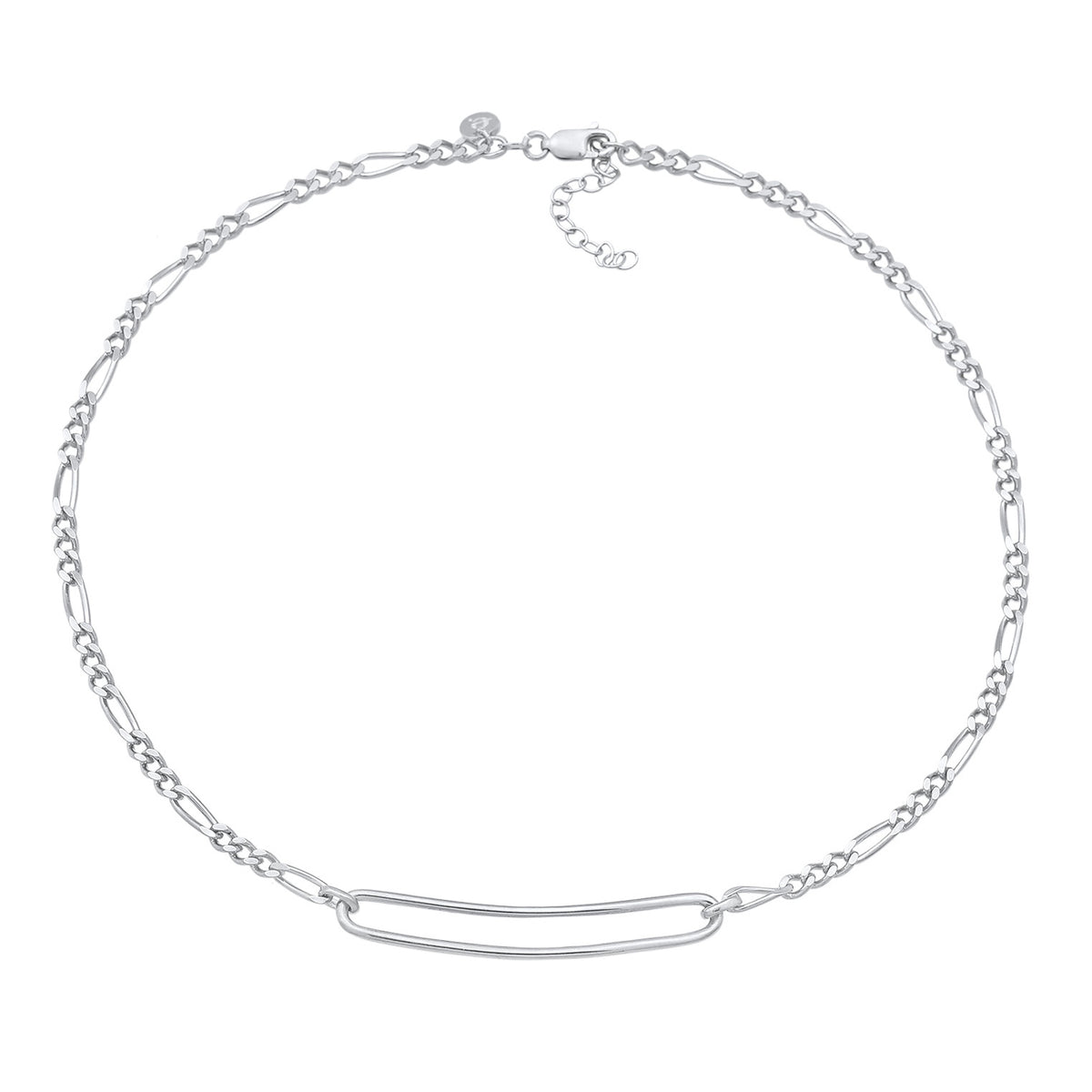 Silber - Elli PREMIUM | Figaro Glied Oval Trend 925 Silber