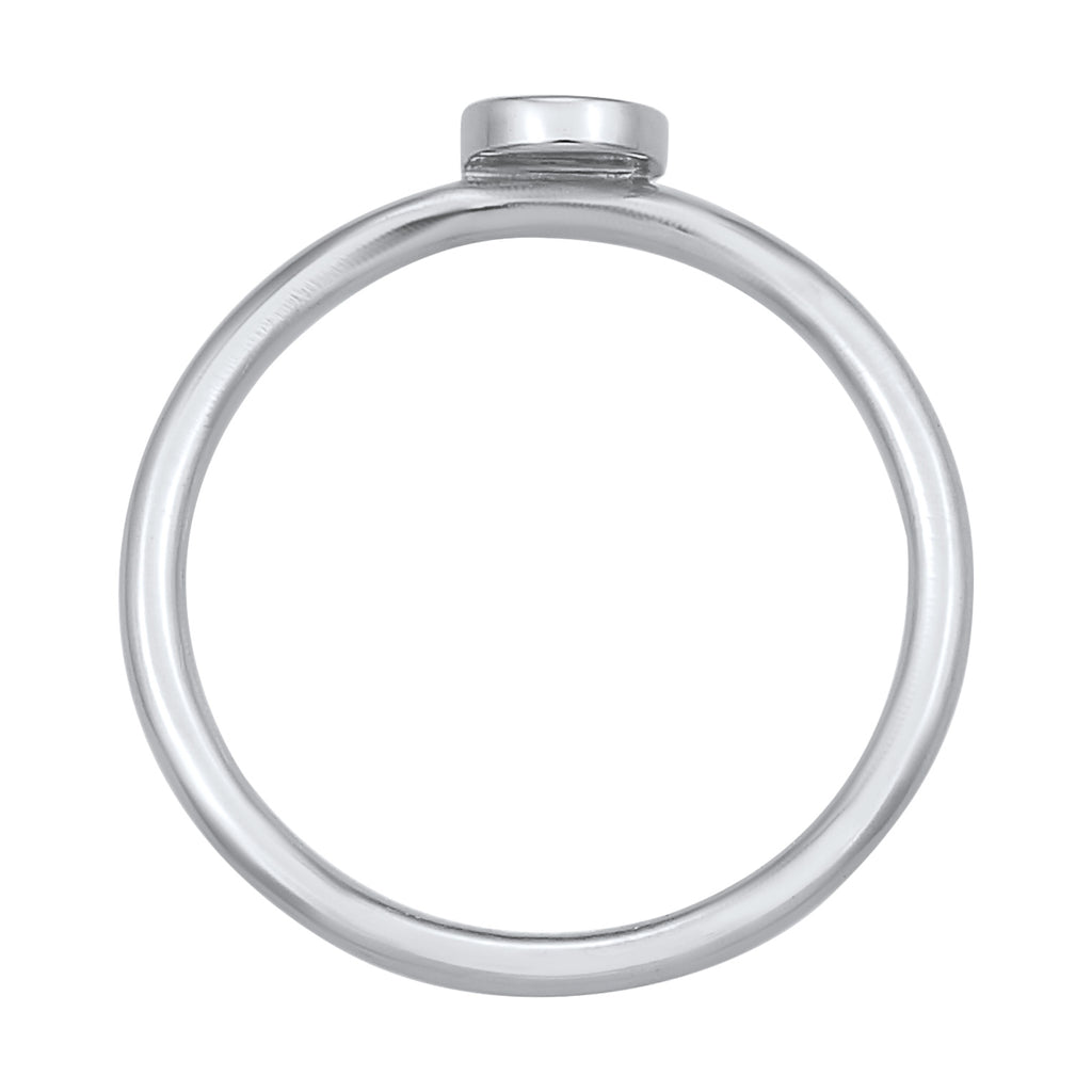 Silber - Elli | Pinky Ring mit Smiling Face | 925er Sterling Silber
