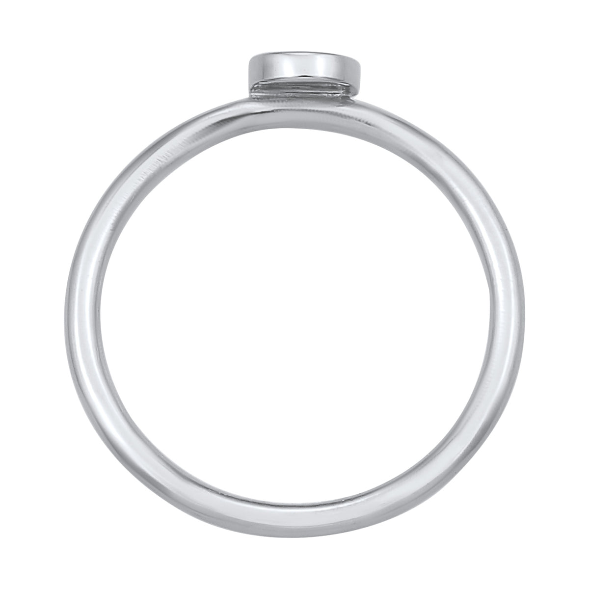 Silber - Elli | Pinky Ring mit Smiling Face | 925er Sterling Silber