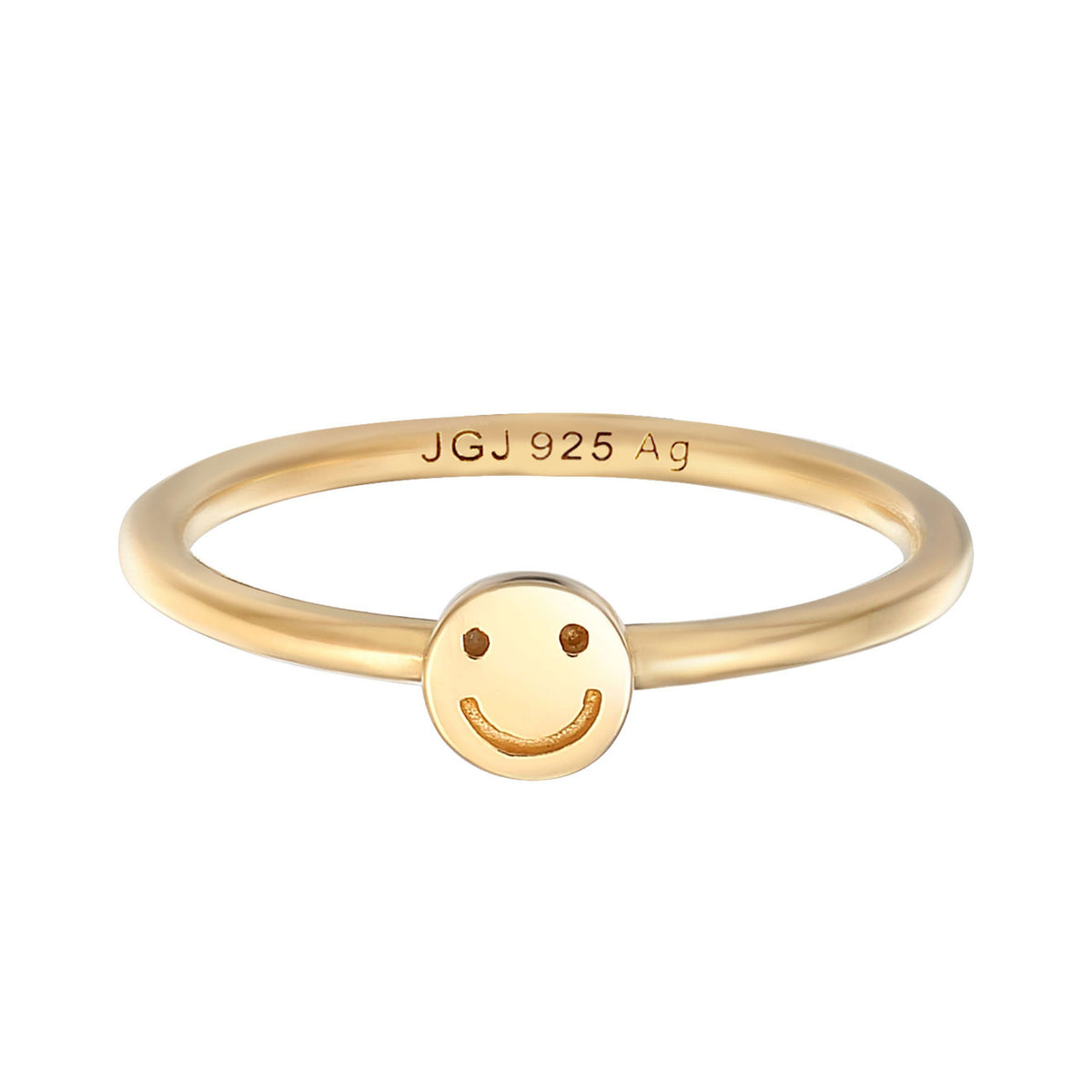 Gold - Elli | Pinky Ring Smiling | 925er Sterling Silber