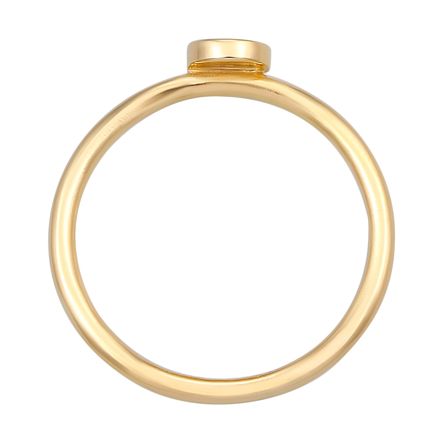 Gold - Elli | Pinky Ring Smiling | 925er Sterling Silber