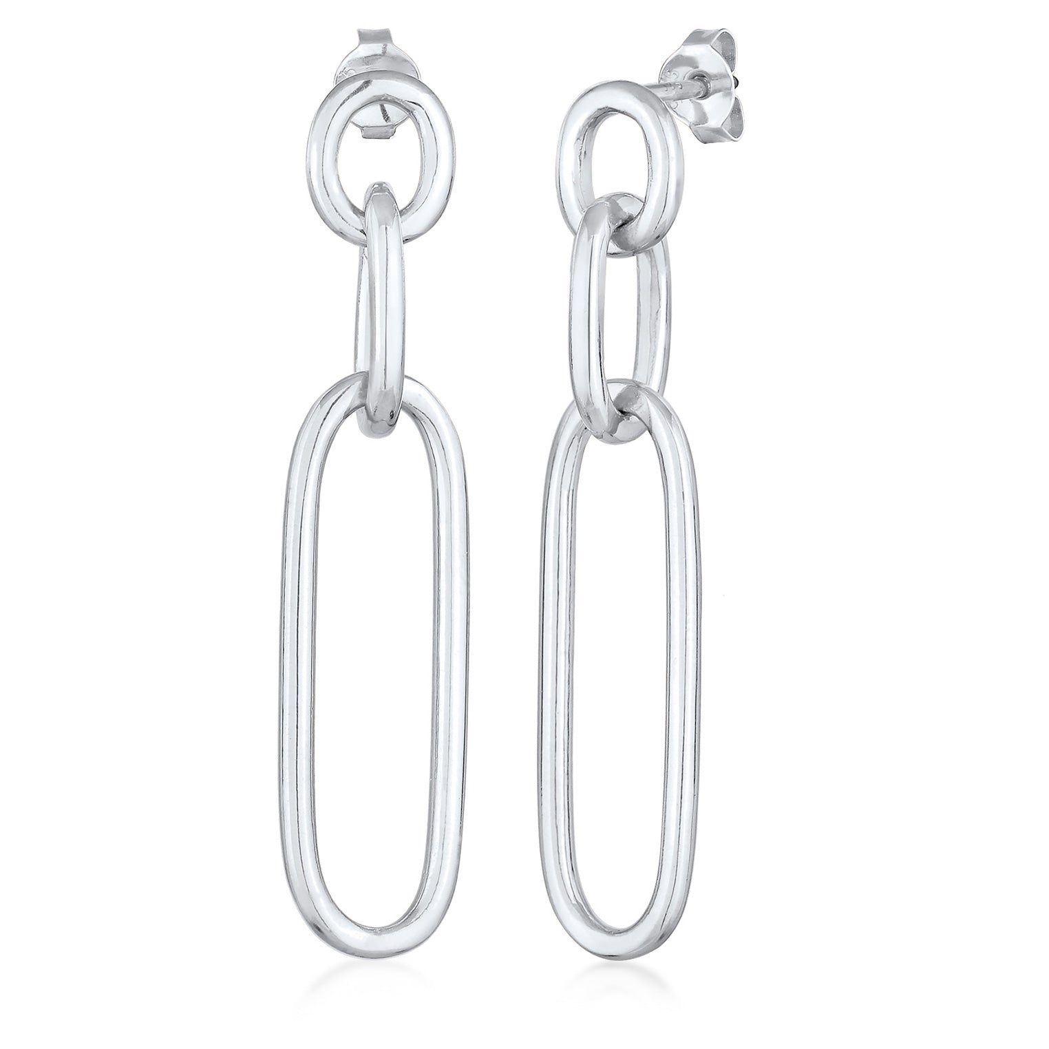 Silber - Elli | Ohrhänger Kettenglieder | 925er Sterling Silber