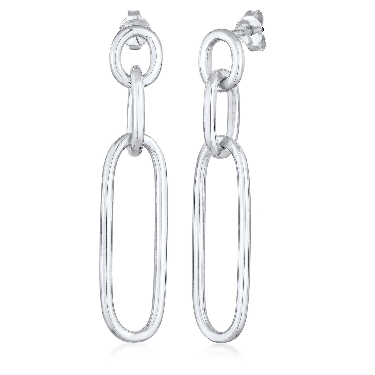 Silber - Elli | Ohrhänger Kettenglieder | 925er Sterling Silber