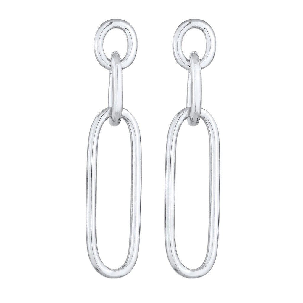 Silber - Elli | Ohrhänger Kettenglieder | 925er Sterling Silber