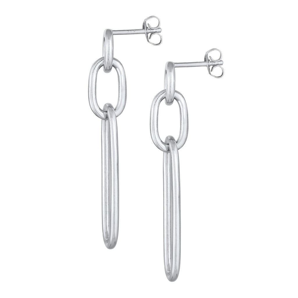 Silber - Elli | Ohrhänger Kettenglieder | 925er Sterling Silber
