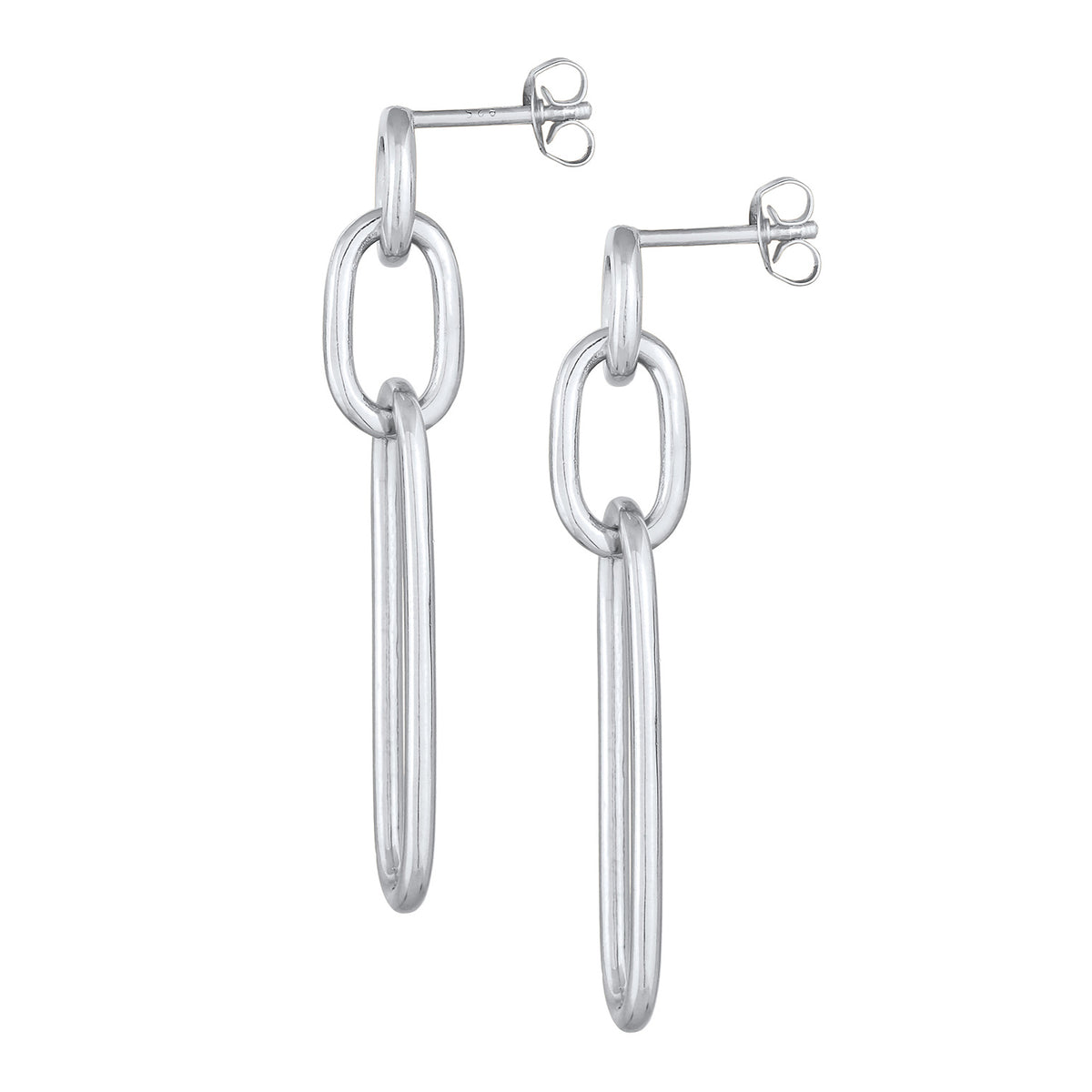 Silber - Elli | Ohrhänger Kettenglieder | 925er Sterling Silber