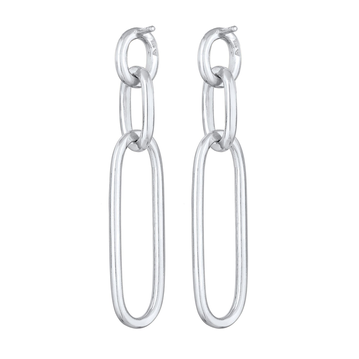 Silber - Elli | Ohrhänger Kettenglieder | 925er Sterling Silber