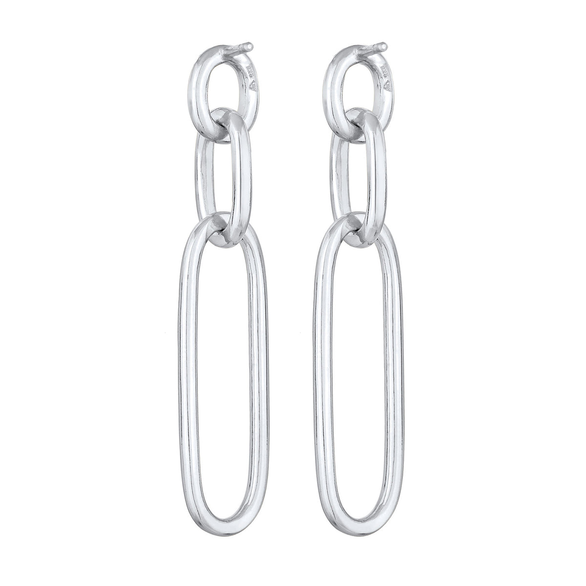 Silber - Elli | Ohrhänger Kettenglieder | 925er Sterling Silber