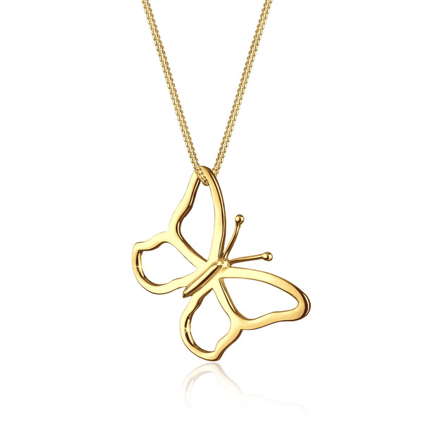 Collana Con Ciondolo Farfalla Elli In Argento Sterling 925 - Taglio Xilion, Lunghezza 60 Cm, Gioiello Donna - 2