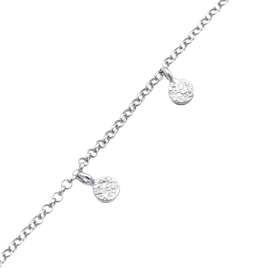 Silber - Elli | Armband Plättchen Coin | 925er Sterling Silber