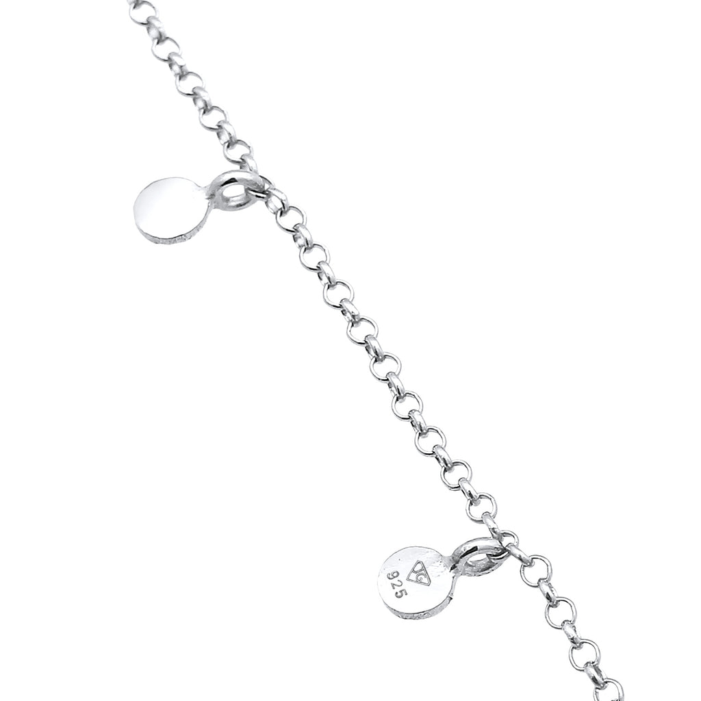 Silber - Elli | Armband Plättchen Coin | 925er Sterling Silber
