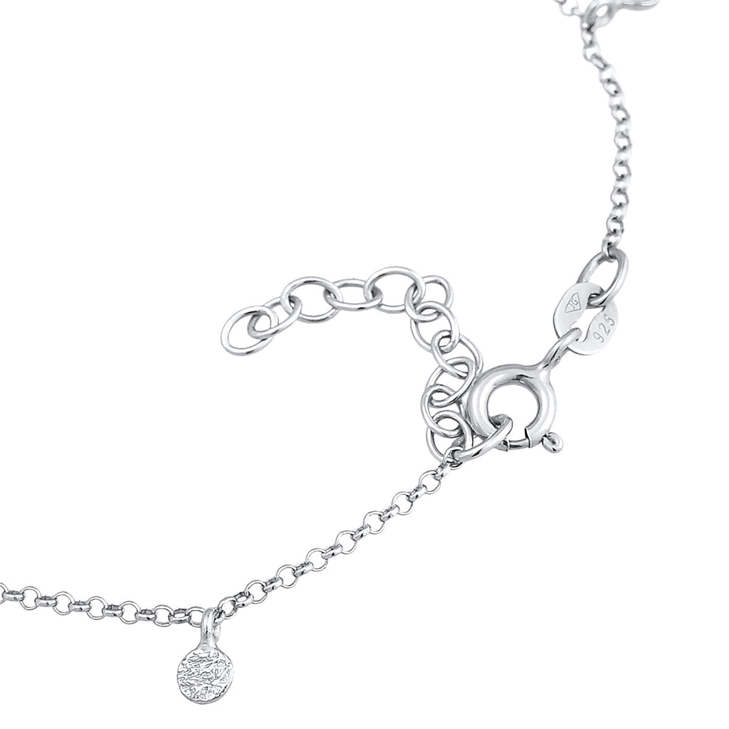 Silber - Elli | Armband Plättchen Coin | 925er Sterling Silber