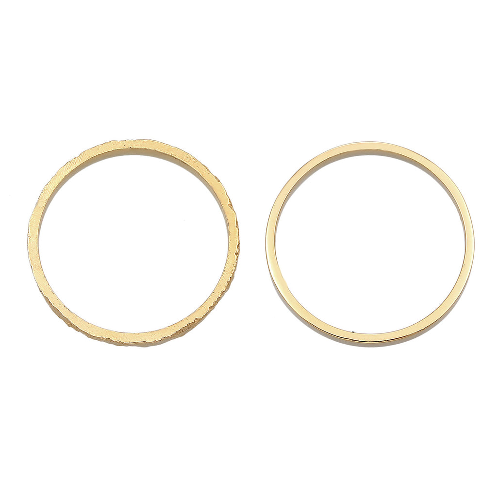 Gold - Elli PREMIUM | Bandring 2er Set | 925er Sterling Silber