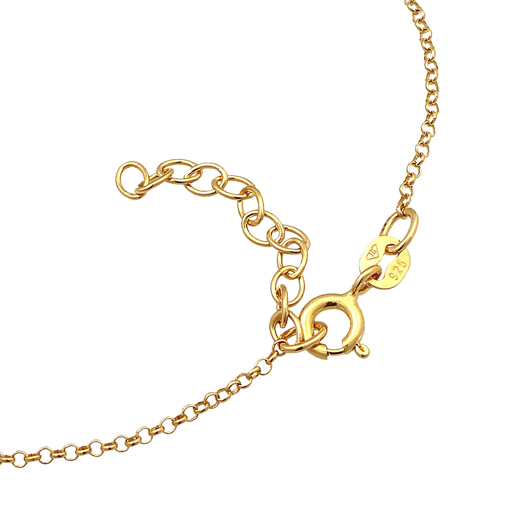 Gold - Elli | Armband Buchstabe A | 925er Sterling Silber Vergoldet
