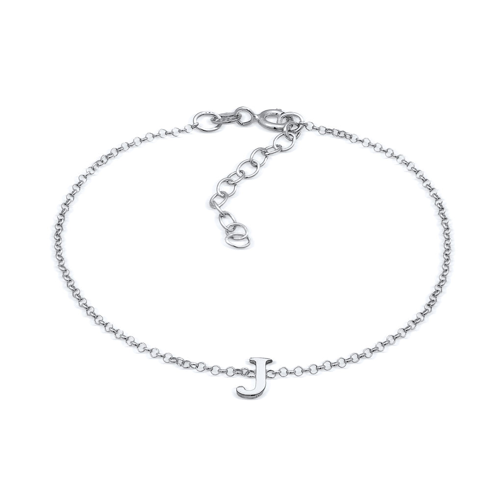 Silber - Elli | Armband Buchstabe J | 925er Sterling
