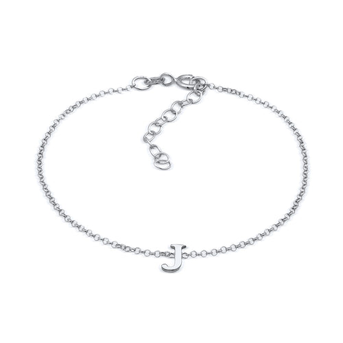 Silber - Elli | Armband Buchstabe J | 925er Sterling