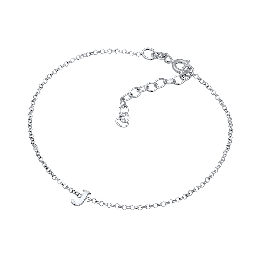 Silber - Elli | Armband Buchstabe J | 925er Sterling