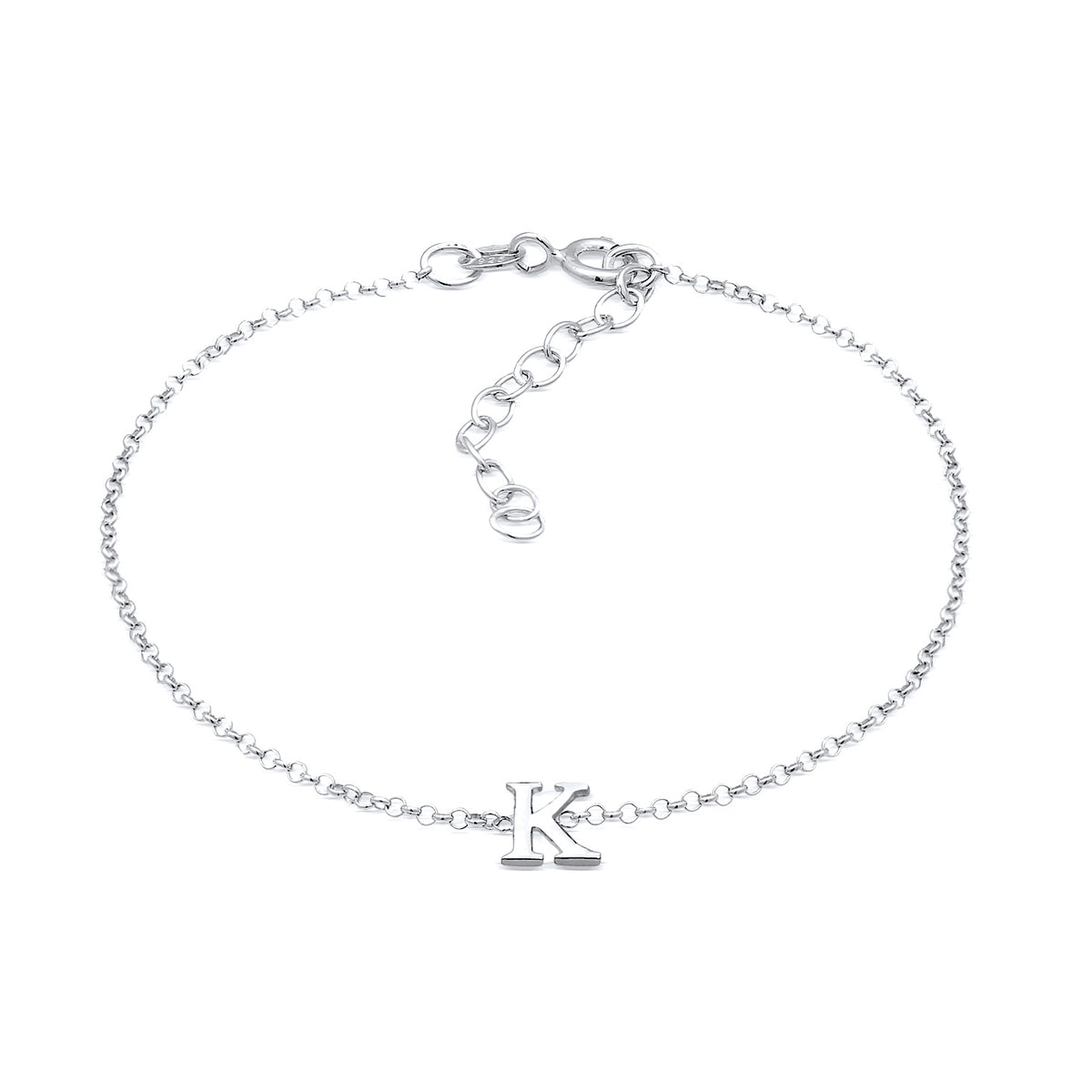 Silber - Elli | Armband Buchstabe K | 925er Sterling Silber