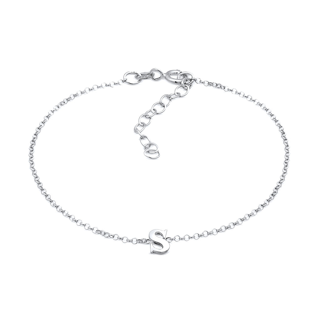 Silber - Elli | Armband Buchstabe S | 925er Sterling Silber