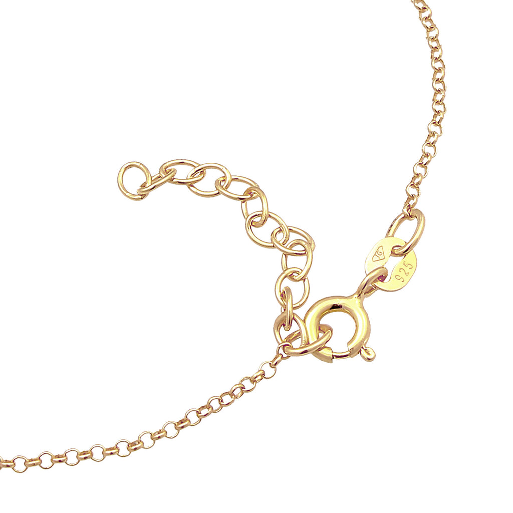 Gold - Elli | Armband Buchstabe S | 925er Sterling Silber Vergoldet