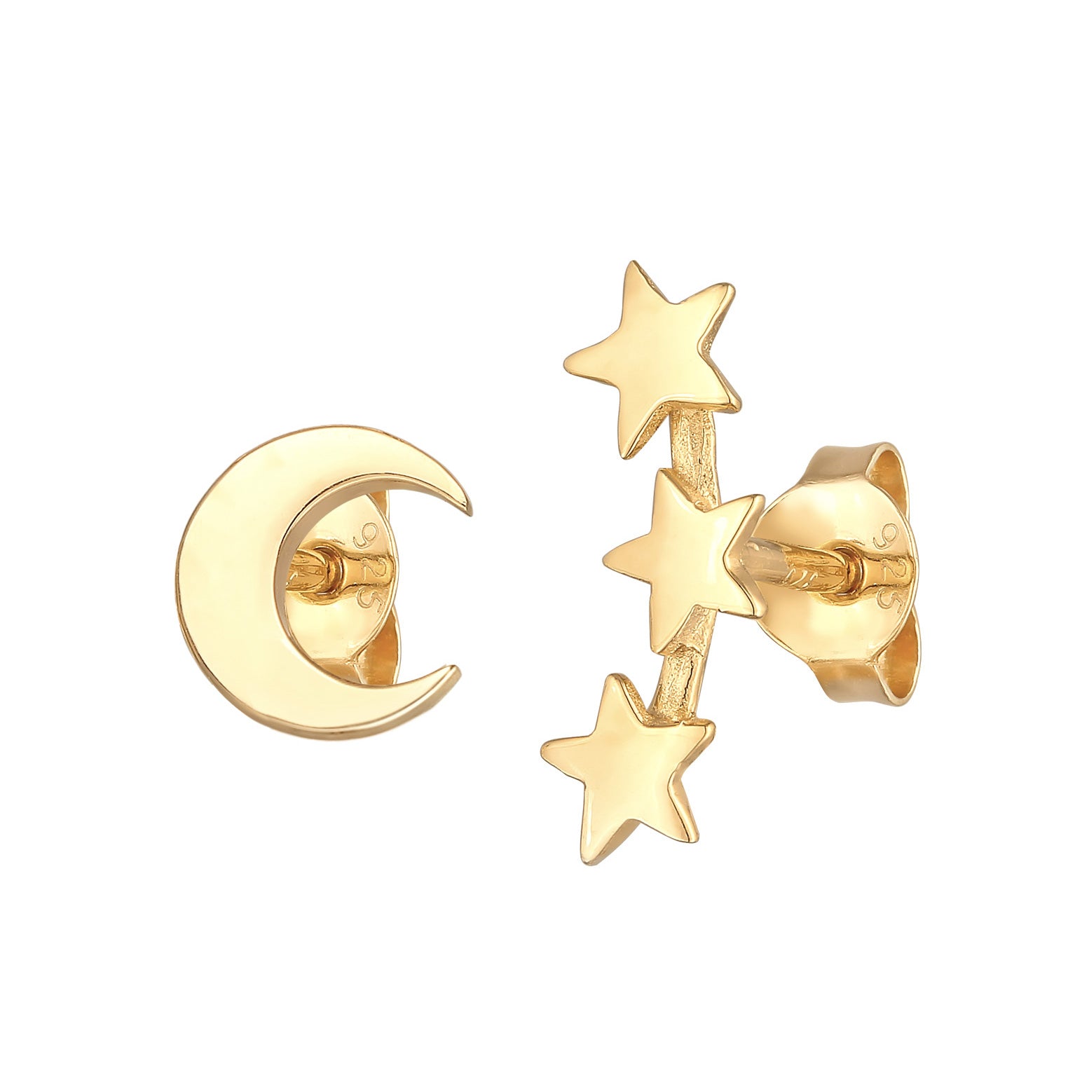 Gold - Elli | Ohrringset Astro | 925er Sterling Silber Vergoldet