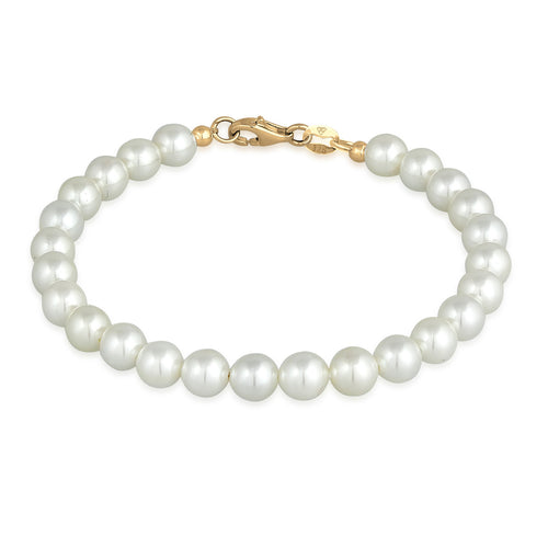 Gold - Elli | Armband | Perle | 925er Sterling SilberVergoldet