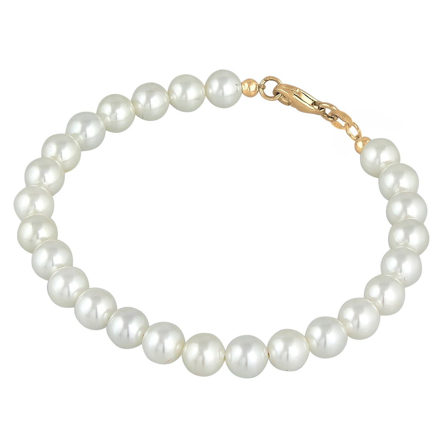 Gold - Elli | Armband | Perle | 925er Sterling SilberVergoldet