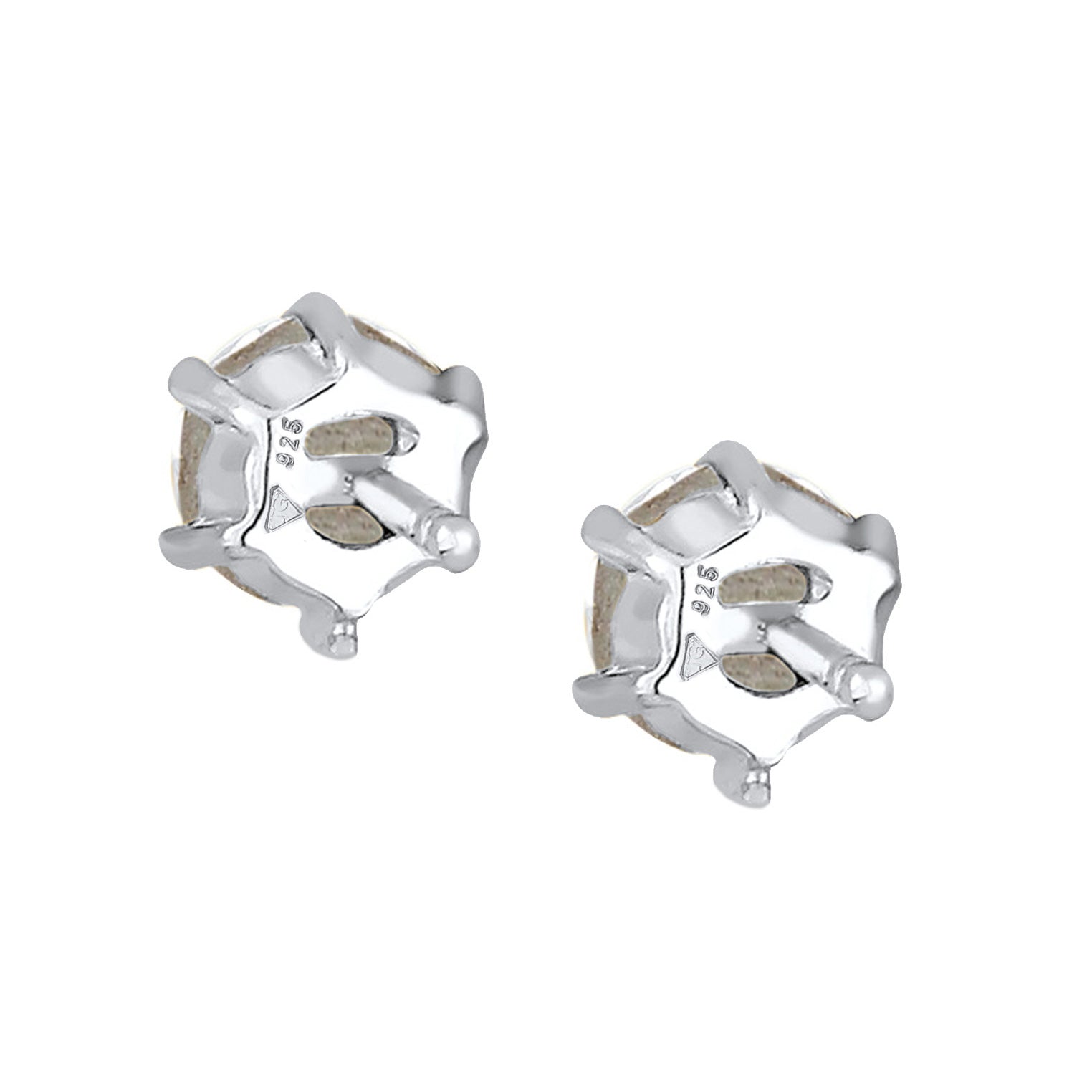 Silber - Elli | Ohrstecker Basic | Kristall (Weiß) | 925er Sterling Silber